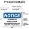Signmission Sprinkler Fire Alarm When Alarm Sounds Call OSHA Notice Sign, Vinyl Decal, 10in W x 7in L, 2PK OS-2PACK-NS-D-710-L-18397 - alternate 4